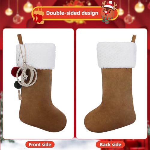 Personalized-Gold-Wooden-Initial-Christmas-Stocking-195-inches-Velvet-Christmas-Stocking-with-pom-pomsChristmas-Decorations-for-Xmas-Fireplace-Holiday-PartyGold-A Personalized Gold Wooden Initial Christmas Stocking 195 inches Velvet Christmas Stocking with pom pomsChristmas Decorations for Xmas Fireplace Holiday PartyGold A