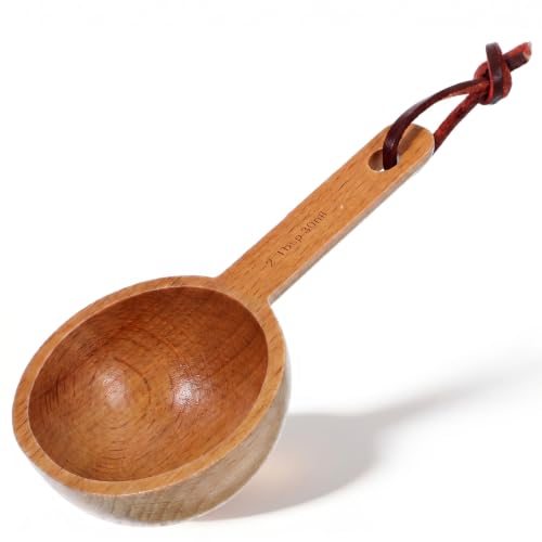 Wooden Measuring Cups 2 Tablespoon Scoop 30ml 2 Tbsp Retro Coffee Spoons