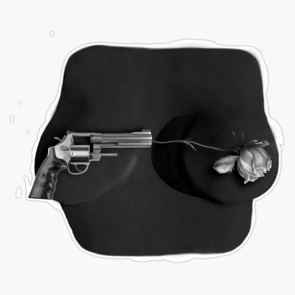 Blackbosom&Gunrose Female Body Positivity Womans' Body Modern Black and White Digital Art Sticker Vinyl Waterproof Sticker Decal Car Laptop Wall Window Bumper Sticker 5"