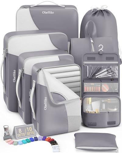 Image of 8 Set Packing Cubes for Travel, Grey