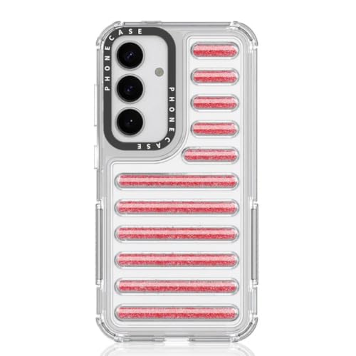 Coque Galaxy S25 Ultra rigide anti-rayure transparente rouge