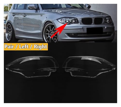 Couvercle phare avant droit pour BMW Série 1 E81 E82 E87 E88 transparent - 2