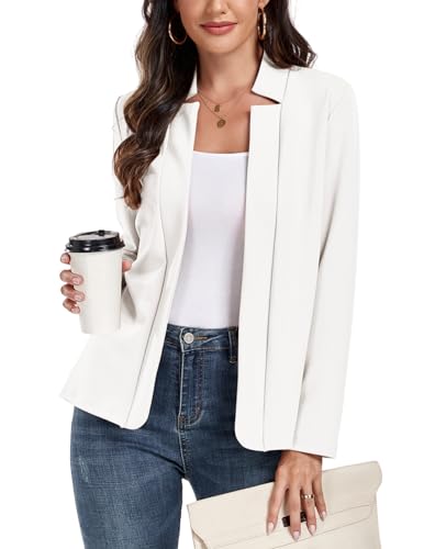 Womens Blazers Dressy Notched Lapel 2025 Work Office Casual Long Sleeve Open Front Blazer Jacket4