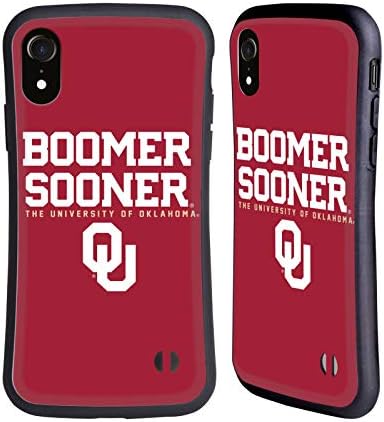 Head Case Designs Officially Licensed University of Oklahoma OU Boomer Sooner Hybrid Case Compatible with Apple iPhone XR