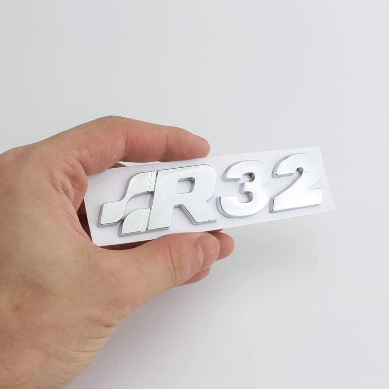 Miniatura 2 de 1 emblema R32 de metal para maletero trasero, placa de identificación para carrocería (cromado)