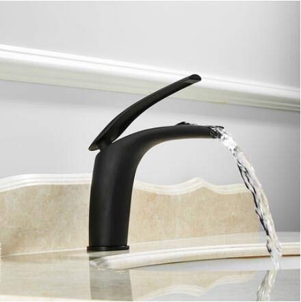 Robinet de lavabo mitigeur eau chaude et froide cascade en laiton massif pour évier