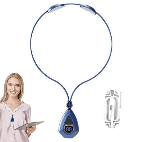 Masaje De Cuello Con Alivio Linfático Ems, Dispositivo De Masaje Linfático Con Puntos De Acupuntura De Cuello EMS, Masaje De Cuello Con Pulso Eléctrico, 5 Modos Y 15 Velocidades De Intensidad