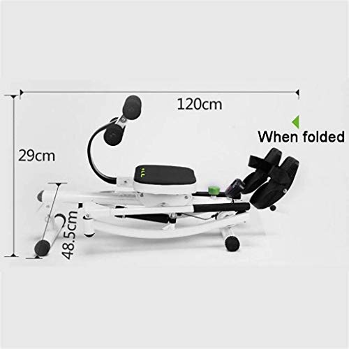 Image of Rowing Machine Multifunctional Silent Folding Hydraulic Rowing Machine 12-Speed Resistance Adjustment Cardio for Home Gym