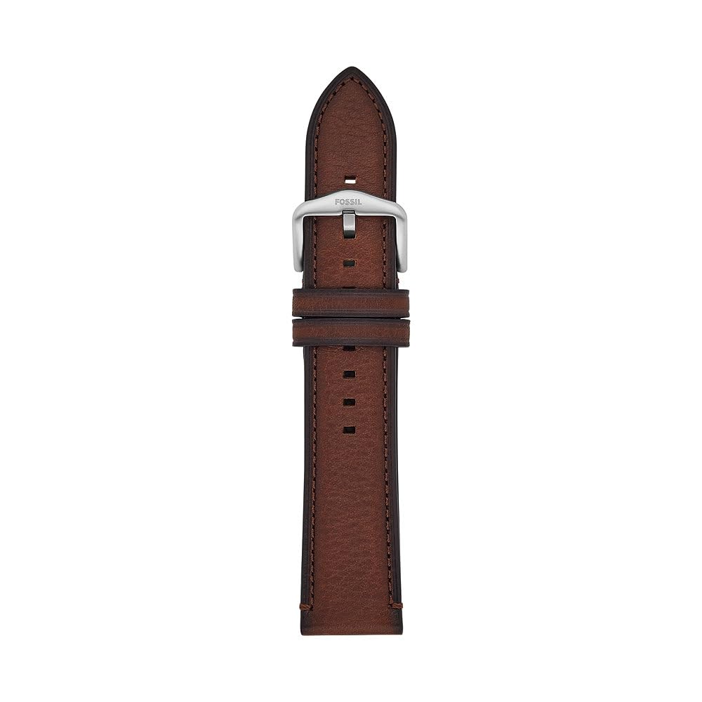 Fossil S221498 Men's 22 mm LiteHide Leather Brown Watch Strap, Brown, 22 mm, Casual