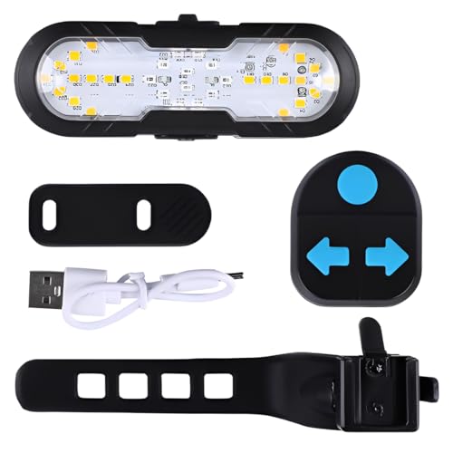 Tomedeks Wireless Remote Control Bicycle Turn Signal Warning Lights, ricarica...
