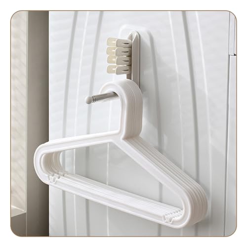 ZSUIQIN 2 Piezas Perchero de Pared Extensible, Ganchos Plegables Autoadhesivos, Soporte de Perchas de Pared – Sin Taladro para apartamentos de hotel, estudiantes, apartamentos (Blanco) - imagen 6