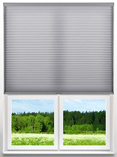 Arlo Blinds Single Cell Light Filtering Cordless Cellular Shades, Color: Grey, Size: 22" W X 60" H #TOP1