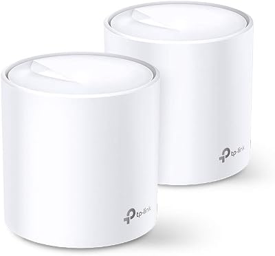 TP-Link Deco X60(2-pack) Nuova Versione AX5400Mbps Mesh Router Wi-Fi 6, Router e Ripetitore, 160MHz, 2 Pezzi con Copertura Fino a 490㎡, Ideale Per Case Grandi, Compatibile con Amazon Alexa