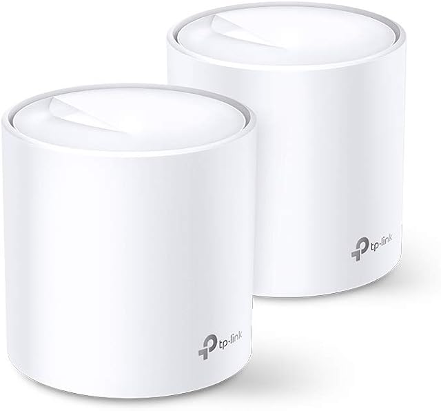TP-Link Deco X20 AX1800 Whole Home Mesh Wi-Fi 6 System, AI-Driven Mesh, Up to 4,000 sq ft Coverage, 1 GHz Quad-Core CPU, Compatible with Amazon Alexa, With TP-Link HomeShield's kit, Pack of 2