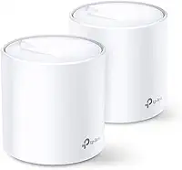 TP-Link WiFi 6 Mesh WiFi, AX3000 Whole Home Mesh WiFi System (Deco X60) - Cobre até 5000 pés quadrados, substitui roteadores e extensores WiFi, controle parental, pacote com 2