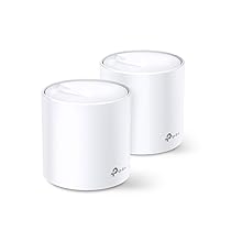 TP-Link Deco X60(2-pack) Nuova Versione AX5400Mbps Mesh Router Wi-Fi 6, Router e Ripetitore, 160MHz, 2 Pezzi con Copertura Fino a 490㎡, Ideale Per Case Grandi, Compatibile con Amazon Alexa