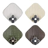 HOBTEC Adhesive Hooks/Towel Hook - 4 Pack Coat Hooks Stick Heavy Duty Wall Hooks Stick on Bathroom/K