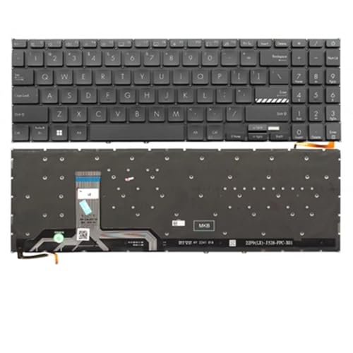 Clavier ASUS VivoBook S16 S1604Q noir rétroéclairé version US sans cadre pour remplacement