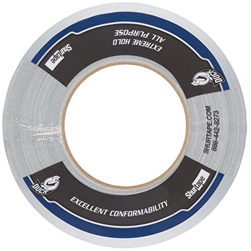 Image of Shurtape Duck Pro Professional Grade, All-Purpose Cloth Duct Tape for HVAC, Industrial and Packing, 48mm x 60yd, 11.0 mil, Silver, 1 Roll (105456)