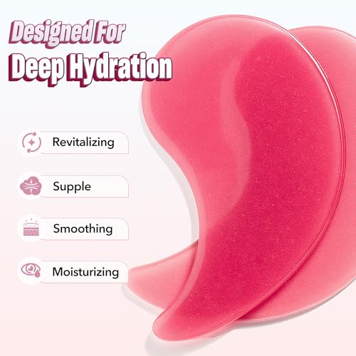 Image of NAZANO Under Eye Patches - 60 Pack Eye Masks | for Puffy Eyes, Dark Circles, Bags & Wrinkles with Collagen & Hyaluronic Acid - Eye Care Pads for Daily Skincare (Pink)