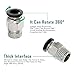 TOUHIA Pneumatic Male Straight Push to Connect Fitting 6mm Tube OD x 1/4