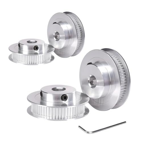 Newwish GT2 Riemenscheibe 80 Zähne 5mm Bohrung 6mm Breite,GT2 Pulley 80 Teeth 5mm Bore 6mm Width Zahnriemenscheibe für Voron 2.4 und Andere 3D Drucker 6mm Breite GT2 Zahnriemen.(4 Stück)