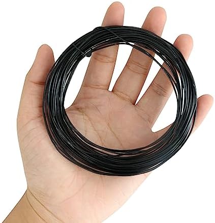 1mm Aluminum Wire yyangz 2Roll 1mm x 32.8 feet Black Bendable Metal Craft Wire Beading Wire for Making Dolls Skeleton DIY Crafts, Wire Armature