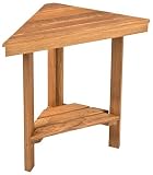 Plantation Teak Mini Corner Bench | Corner Shower Shaving Foot Rest