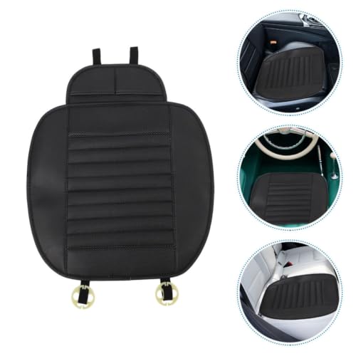 Fundas de asiento delantero para coche, pack de 2 en PU negro para viajes cómodos y limpios 7