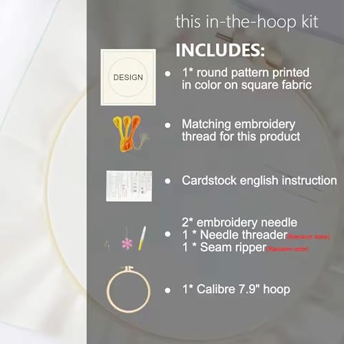 Image of Huacan Embroidery Kit for Beginners Adults, Easy Needlepoint Kits for Adults with Stamped Embroidery Patterns. (Christmas Tree)
