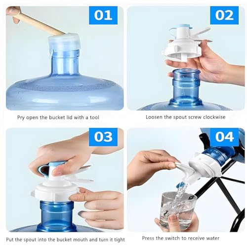 Image of Honbuty Space Saving Water Storage Solution Portable Rack Bottled Water Holder Gallon Water Bottle Dispenser Stand Rack Stable Support for Water Bucket