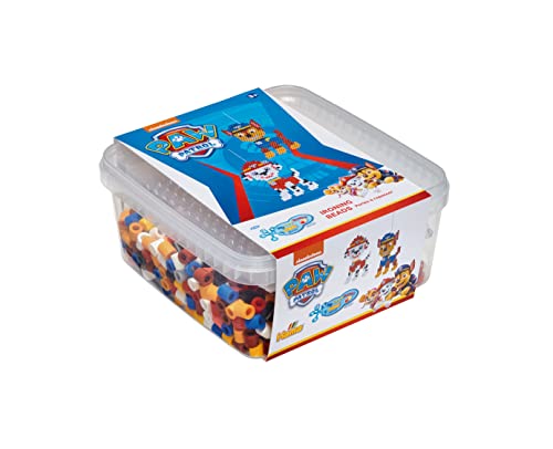 Hama Perlen 8752 Perles à Repasser Paw Patrol, Coffret Cadeau avec env. 900 Perles Maxi, diamètre 10 mm, pour Enfants à partir de 3 Ans