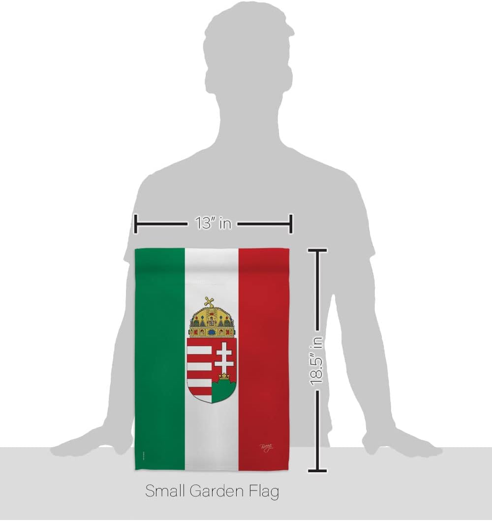 Breeze Decor Hungary Garden Flag Regional Nation International World Country Particular Area House Decoration Banner Small Yard Gift Double-Sided, Made in USA