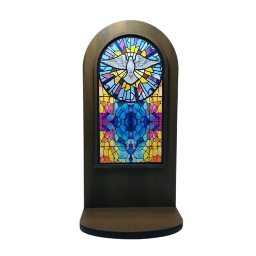 Oratório de Madeira para Imagem de Santo Espírito Santo Grande