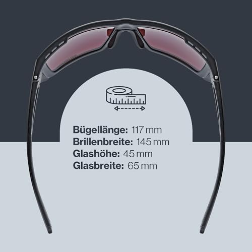 uvex mtn venture CV - Sportbrille für Damen und Herren - extrem starker Schutz vor Sonnenstrahlung - konstraststeigernd - black matt - one size