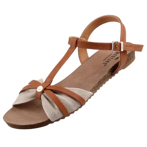 Mustang Damen Sandalen Jeansbeige EU 40