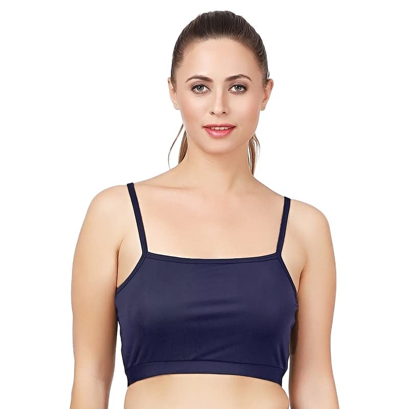 One Piece Swim Wear/Swim Suit with Navy Blue Colour Padded Crop Top for Women and Girls (80% Nylon 20% Spandex) (Comfort Fit)-image-41