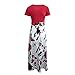 Maxi Dresses for Women's Plus Size Boho Floral Dress Beach Sundress Fashion Short Sleeves Midi Swing Party Dress