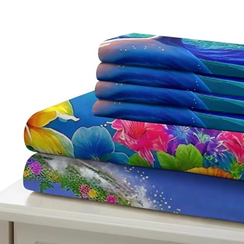 Housse de couette dauphin 3D microfibre parure de lit 220x240