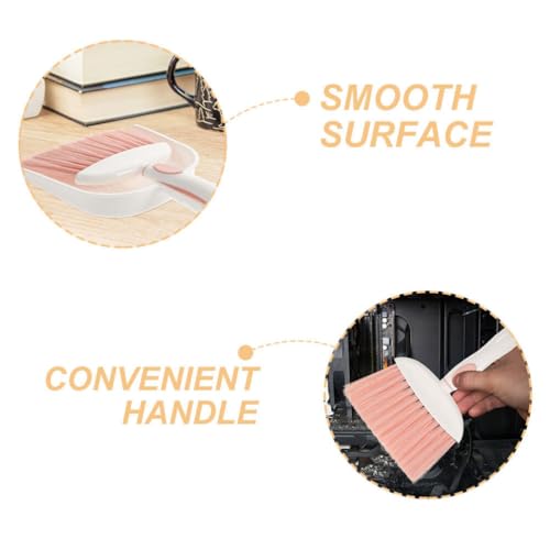 Alipis 1set Broom and Dustpan Ergonomic Small Cleaning Brush Lightweight Material for Efficient Home Car Use for Dust Dirt and Debris Removal Tight Spaces