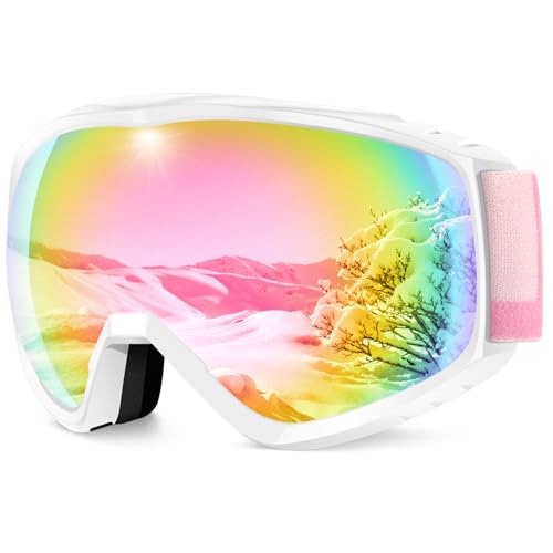 Findway OTG Ski Goggles, Anti-Fog, UV Protection