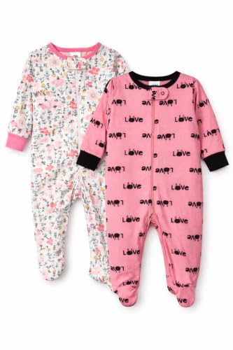 Image of TuddyBuddy Baby Girl's Cotton Printed Full Sleeves Sleepsuit /Footed Rompers for Baby Girl