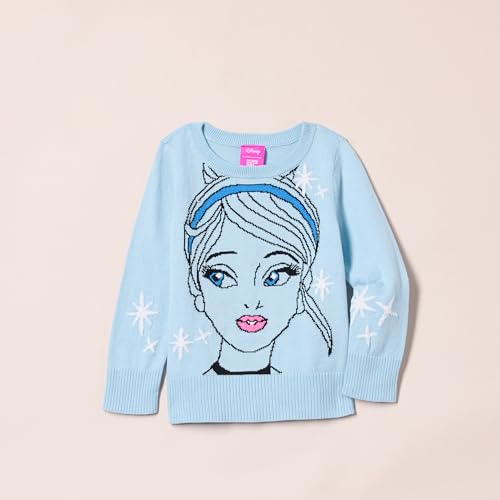 Amazon Essentials Disney | Marvel | Star Wars | Frozen | Princess Girls and Toddlers' Pullover Knit Sweater2