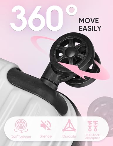 Image of Carry on Luggage - Airline Approved Suitcases with Spinner Wheels, Built-In TSA Lock,Hard Shell Expandable Suitcases