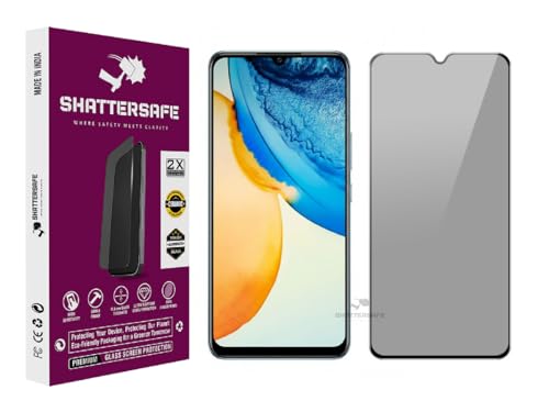 Image of Anti-Spy Privacy Tempered Glass Screen Protector Compatible For Vivo Y70 [Pack of 1]. 9H Hardness, Anti-Scratch, Edge-to-Edge Protection With Easy Installation Kit & Case Friendly Fit.