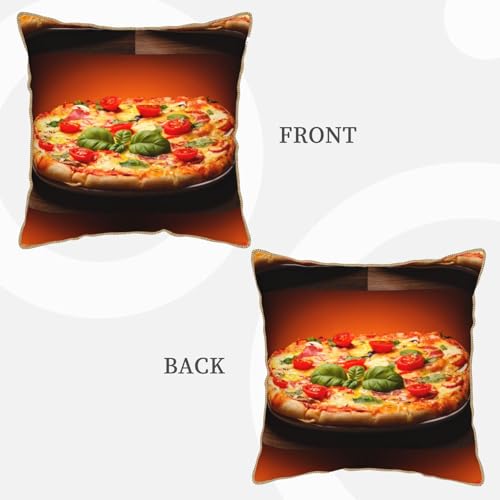 Housse de coussin velours pizza pour déco salon cocooning - 4