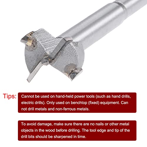Uxcell Forstner Drill Bits 21Mm, Tungsten Carbide Wood Hole Saw Auger Opener, Woodworking Hinge Hole Drilling Boring Bit Cutter (Gray) #TOP1