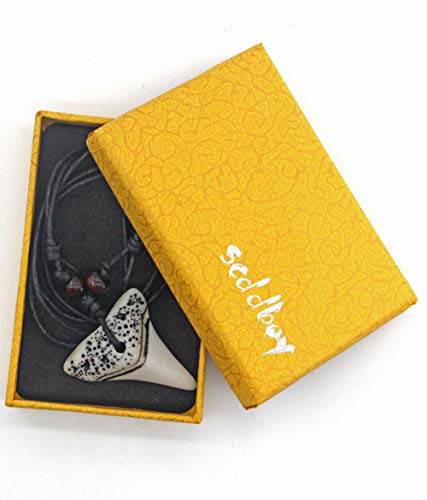 Scddboy Shark Tooth Resin Necklace For Mens Beach Surfer Adjustable Cord Necklace #TOP6