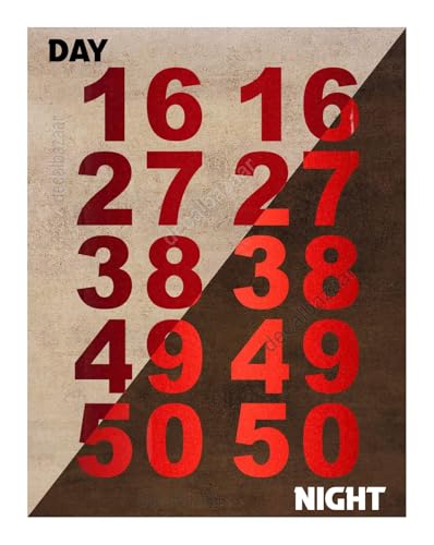 Image of Number Sticker 4 Inches Reflective Vinyl Red (Set 2), (Code 20)