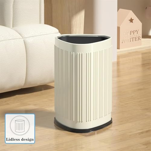 Papelera de acero inoxidable elegante y duradera para baño y salón 7